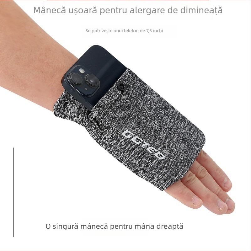 Geantă unisex pentru braț, pentru alergare, suport pentru telefon, buzunar pentru mănușă Ice-Silk