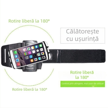 Geantă de braț pentru outdoor – Unisex, curea de braț rotativă, material Lycra-Silicone, logo imprimat, etichetă privată personalizabilă (Rongcan)