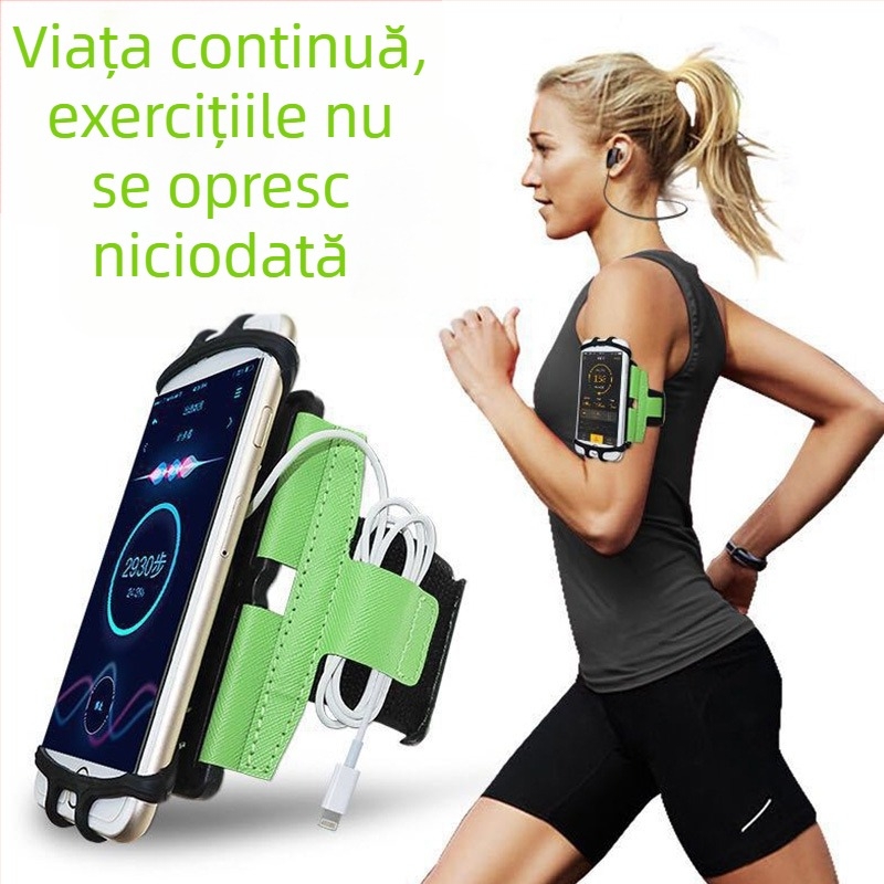 Geantă de braț pentru outdoor – Unisex, curea de braț rotativă, material Lycra-Silicone, logo imprimat, etichetă privată personalizabilă (Rongcan)