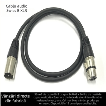 Cablu XLR masculin-feminin pentru DMX512 iluminare scenică, cablu audio pentru microfon și mixer