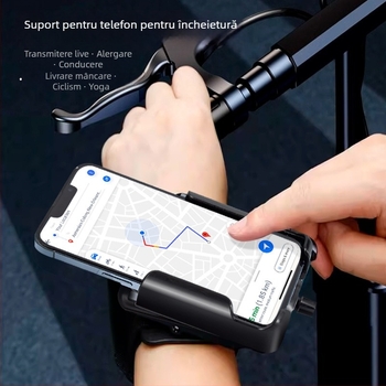 Suport pentru telefon la încheietură pentru ciclism – ABS+PC+Webbing | Unisex | Lansare iarnă 2024