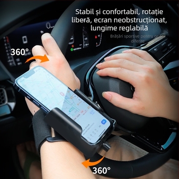 Suport pentru telefon la încheietură pentru ciclism – ABS+PC+Webbing | Unisex | Lansare iarnă 2024