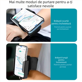 Suport pentru telefon la încheietură pentru ciclism – ABS+PC+Webbing | Unisex | Lansare iarnă 2024