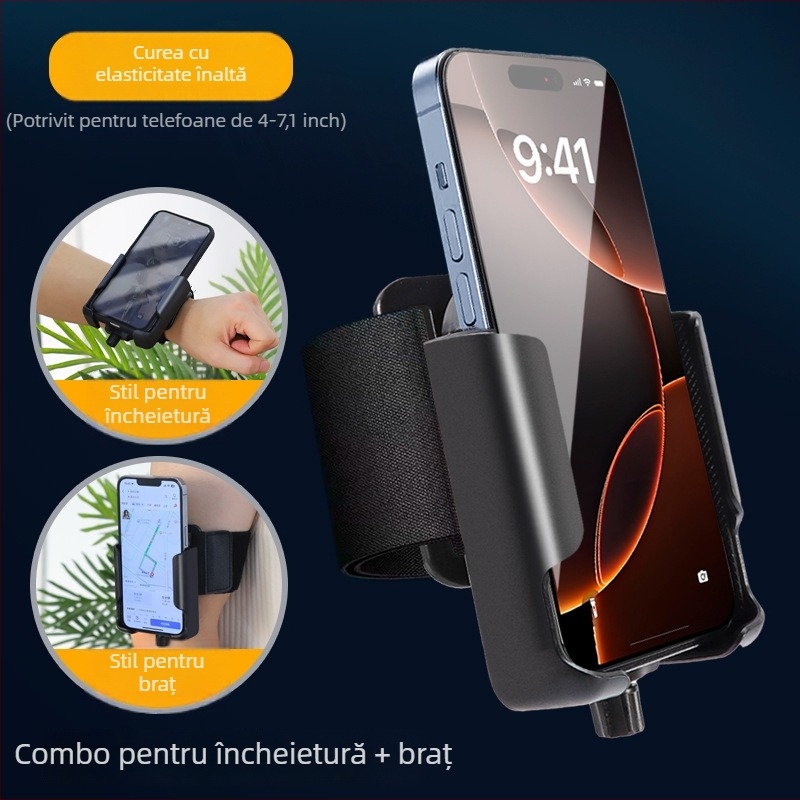 Suport pentru telefon la încheietură pentru ciclism – ABS+PC+Webbing | Unisex | Lansare iarnă 2024
