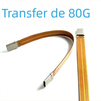 Cablu FPC flexibil Thunderbolt 4 cu conector Type-C dublu, 24 nuclee, 240W, versiunea 4.0