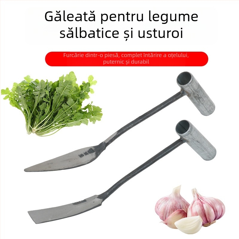 Mică lopată de grădină pentru săparea legumelor sălbatice, plivire, plantarea de usturoi și flori, eliminarea rădăcinilor