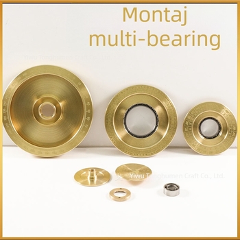 Ornament de birou cu compas din alamă – cu straturi multiple de opt trigrame, mâner pentru spinner anti-stres