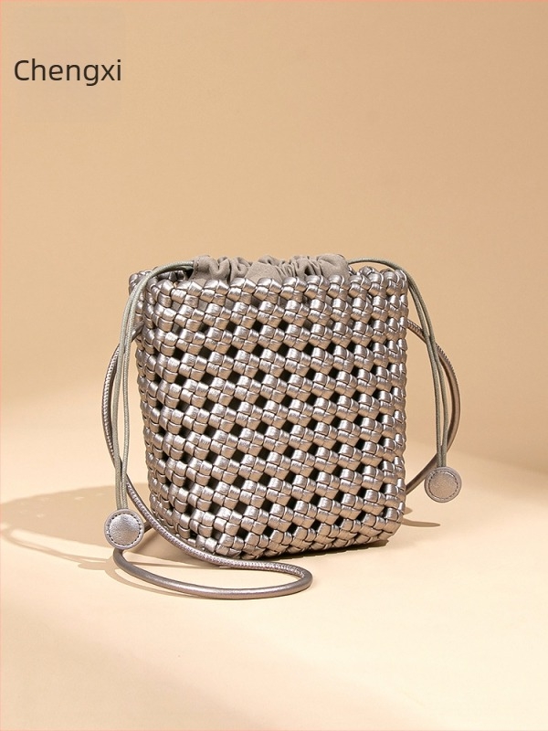 Geantă tip găleată din nailon, stil urban simplu, formă găleată, buzunar intern cu fermoar, căptușeală de poliester — Chengxi Leather Goods