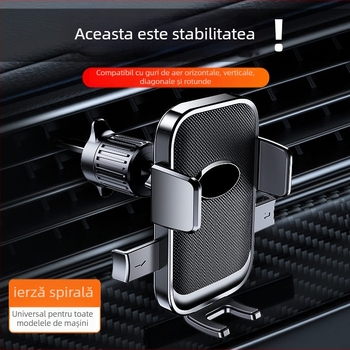 Suport universal pentru telefon auto pentru gură de ventilație, cârlig spiral inversat, montaj Snap-On, suport navigație multi-funcțional, personalizabil