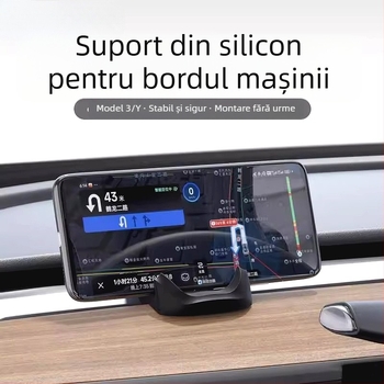 Suport universal pentru telefon în mașină, montaj cu adeziv — panoul de instrumente (certificat 3C 2023180711048145; Montaj cu adeziv; Panoul de instrumente; Compatibil universal; Nu este reîncărcabil)
