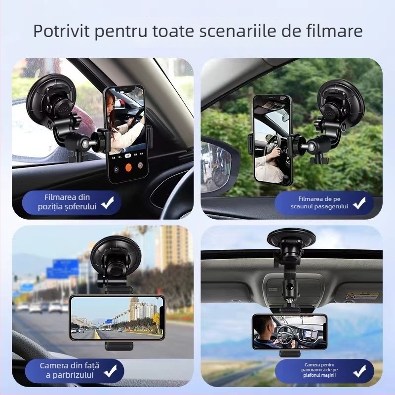 Suport de telefon pentru mașină cu ventuză, universal, pentru navigare și înregistrare video