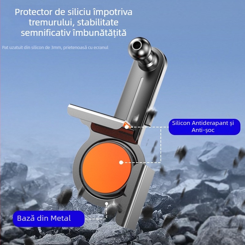 DP01 Suport pentru telefon auto pentru bord – montaj tip clip, cap de bilă de 17 mm, fără alimentare, clip pentru navigarea panoului central