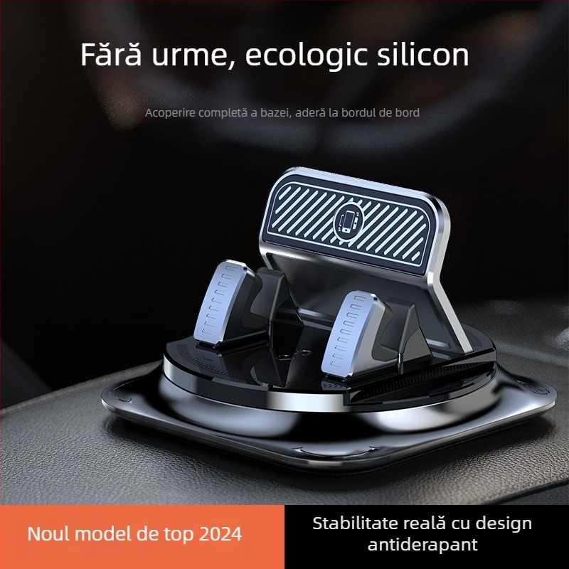 Suport auto pentru telefon cu rotire de 360° pentru navigație, montaj adeziv, universal pe panoul de instrumente, model A7