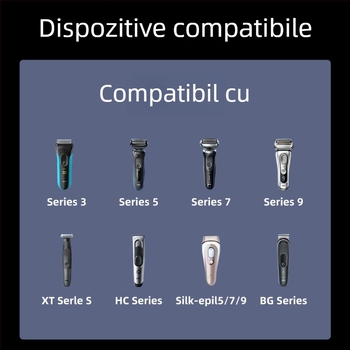 Convertor Type-C pentru cablu de încărcare Braun aparat de ras, compatibil cu seriile XT/HC/BG