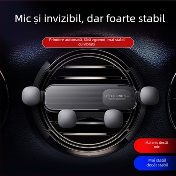 Suport pentru telefon auto - prindere pe ventilarea aerului, Snap-On, montaj prin gravitație, rotire 360°, compatibil universal, personalizabil