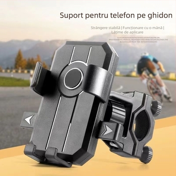 Suport de telefon deasupra pentru mașină, motocicletă, bicicletă electrică și bicicletă – rezistent la șocuri, suport pentru navigație, construcție din metal