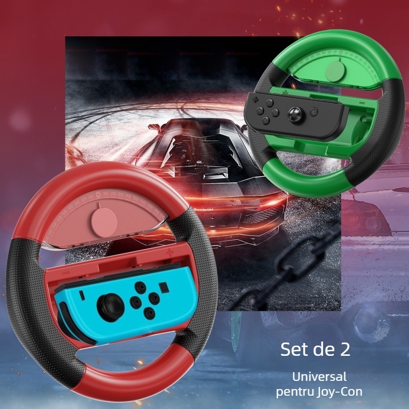 Volan pentru consolă de jocuri pentru Nintendo Switch / Switch OLED – ABS, Antiderapant, Model Y084