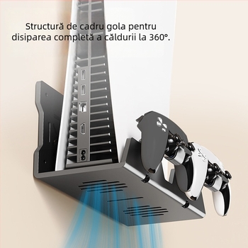 PS5 suport de perete pentru consolă — structură din oțel, model Tp5-1545, pentru utilizare de către o singură persoană, suspensie de răcire multifuncțională