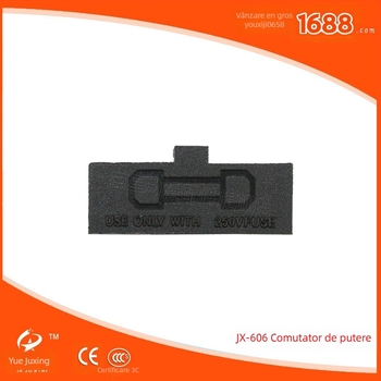 Intrerupător principal de alimentare cu siguranță pentru claw machine, model JX-606, material plastic, greutate 0,08 kg, logo imprimat, prelucrare OEM.