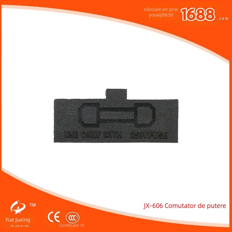 Intrerupător principal de alimentare cu siguranță pentru claw machine, model JX-606, material plastic, greutate 0,08 kg, logo imprimat, prelucrare OEM.