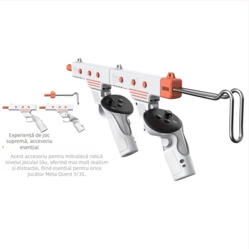 Gunstock VR pentru Meta Quest 3S/Quest 3 Controller – Material ABS, 623g, Mâner Gunstock
