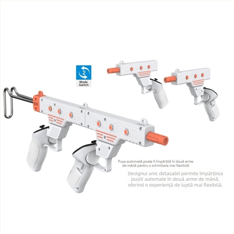 Gunstock VR pentru Meta Quest 3S/Quest 3 Controller – Material ABS, 623g, Mâner Gunstock