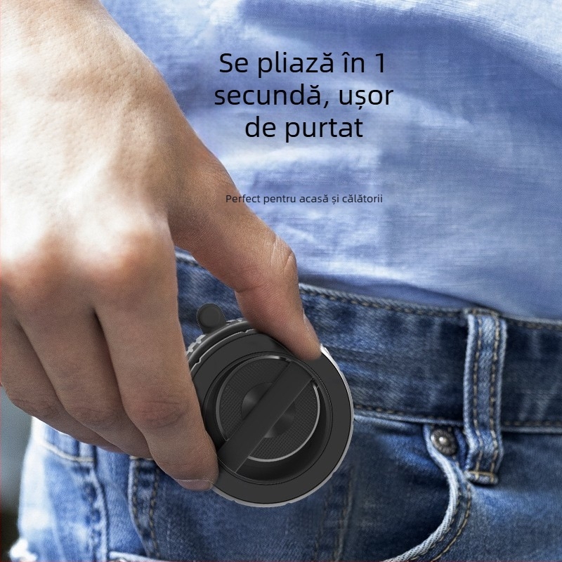 Suport auto pentru telefon pentru navigație cu ventuză, suport magnetic din aliaj, pliabil, rotire 360°, compatibil universal