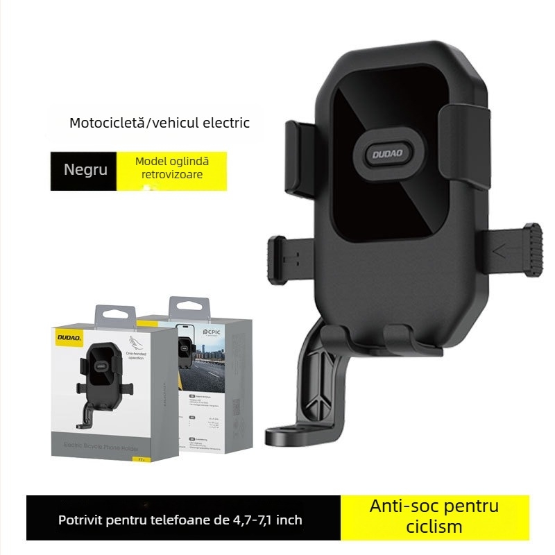 DUDAO Unique F7C Suport pentru telefon — Montură din plastic pentru biciclete electrice, motociclete și scutere (Model F7C)