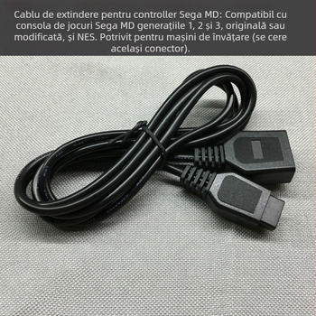 Cablu extensie pentru controler Sega MD, interfață cu 9 pini, izolație PVC, nucleu din cupru