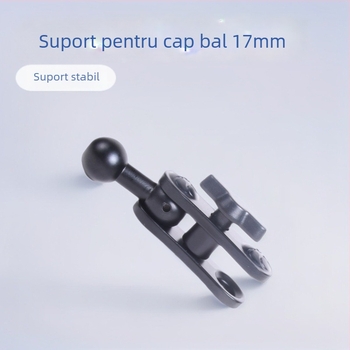 Suport auto din aliaj de aluminiu pentru telefoane, design universal, extensie cu articulație sferică de 17 mm