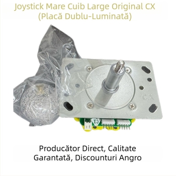 Joystick iluminat pentru mașini arcade claw, pescuit și lupte, cablu de conectare inclus, 1 jucător, 0,3 kg, CX joystick