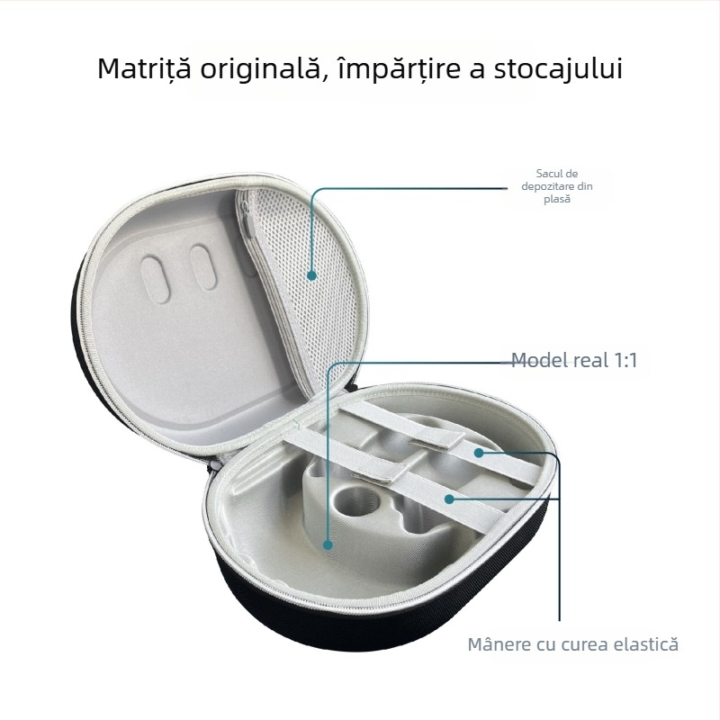 Geantă de depozitare Meta Quest3 pentru ochelari VR și controllere – EVA protecție portabilă, compatibilă cu Meta Quest3, greutate 0,56 kg