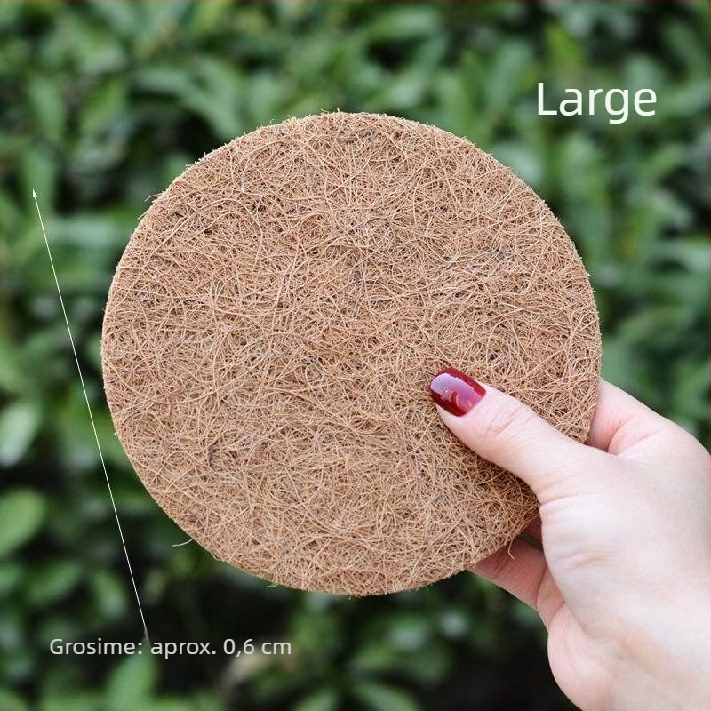 Padă de fund pentru ghivece din fibre de cocos, circulară, etanș la scurgeri, plasa respirabilă pentru suculente (Material: Alte; Import: Nu; Tip: Duș; Scenarii aplicabile: Alte)