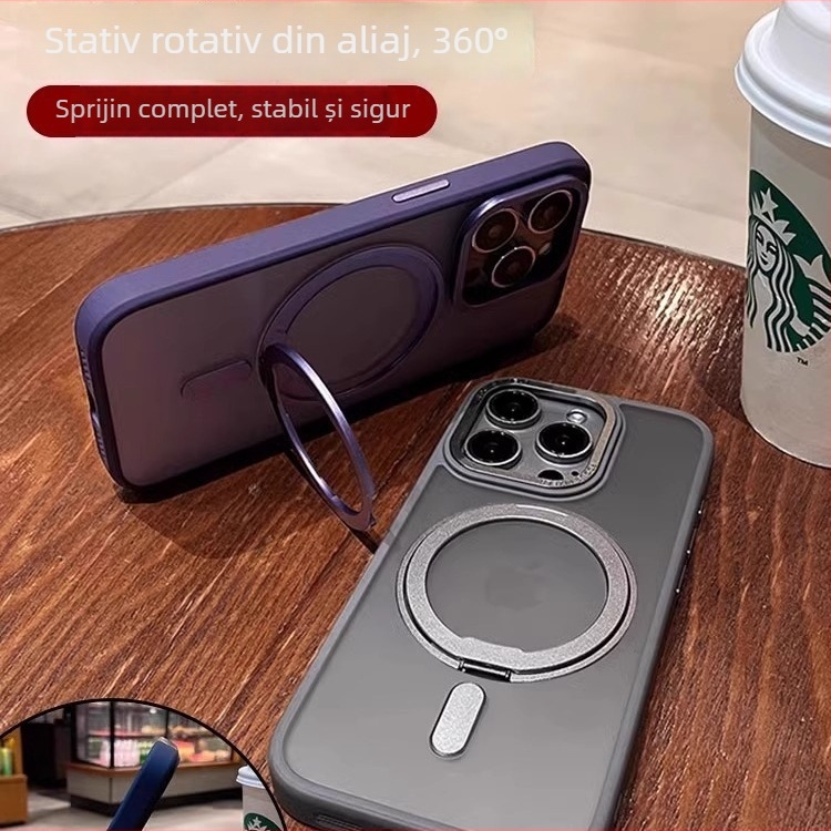 Xiangqian Suport Rotativ MagSafe pentru husă iPhone — acrilic mat, anti-cădere, rezistență la șocuri, magnetic, disipare căldură