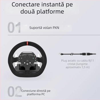 PXN-A7 pârghie schimbător 6+1 viteze pentru volan de joc Lashda, interfață USB, compatibil cu Lashda V9/V10 PC, include cablu și manual