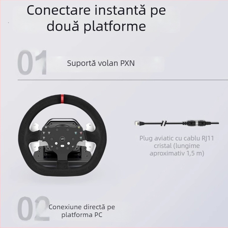 PXN-A7 pârghie schimbător 6+1 viteze pentru volan de joc Lashda, interfață USB, compatibil cu Lashda V9/V10 PC, include cablu și manual