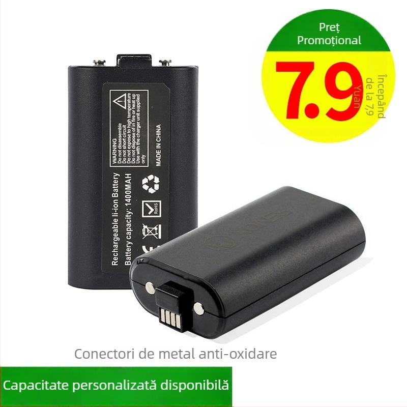 Baterie reîncărcabilă pentru controler Xbox — capacitate încorporată 1400mAh, compatibil cu Xbox Series S/X, Li-ion, interfață USB