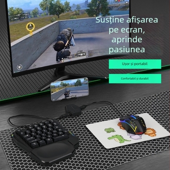 Convertor tastatură și mouse KTR-01 pentru Android — Interfață USB, Bluetooth, Material ABS