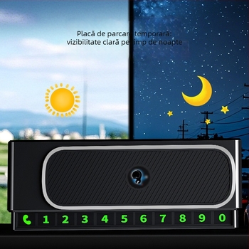 Card temporar de parcare pentru mașină, ornament pentru consola centrală, plastic, model Leyi, fără logo, fără personalizare