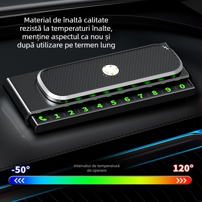 Card temporar de parcare pentru mașină, ornament pentru consola centrală, plastic, model Leyi, fără logo, fără personalizare