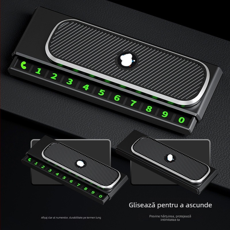 Card temporar de parcare pentru mașină, ornament pentru consola centrală, plastic, model Leyi, fără logo, fără personalizare