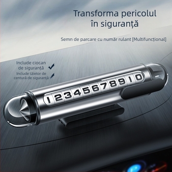 Naboo Road G3 plăcuță metalică cu număr de telefon pentru mașină – parcare temporară, afișare număr, greutate 100 g