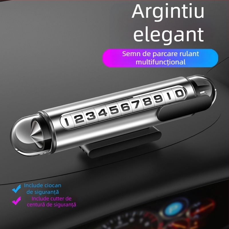 Naboo Road G3 plăcuță metalică cu număr de telefon pentru mașină – parcare temporară, afișare număr, greutate 100 g