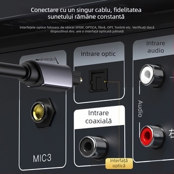 QS1106A Cablu audio din fibră opticǎ - ieșire SPDIF digitală, 5.1 canale, conectare la soundbar TV