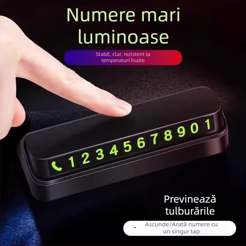 Debedi plăcuță metalică pentru parcare cu număr — plăcuță decorativă pentru mașină cu logo imprimat