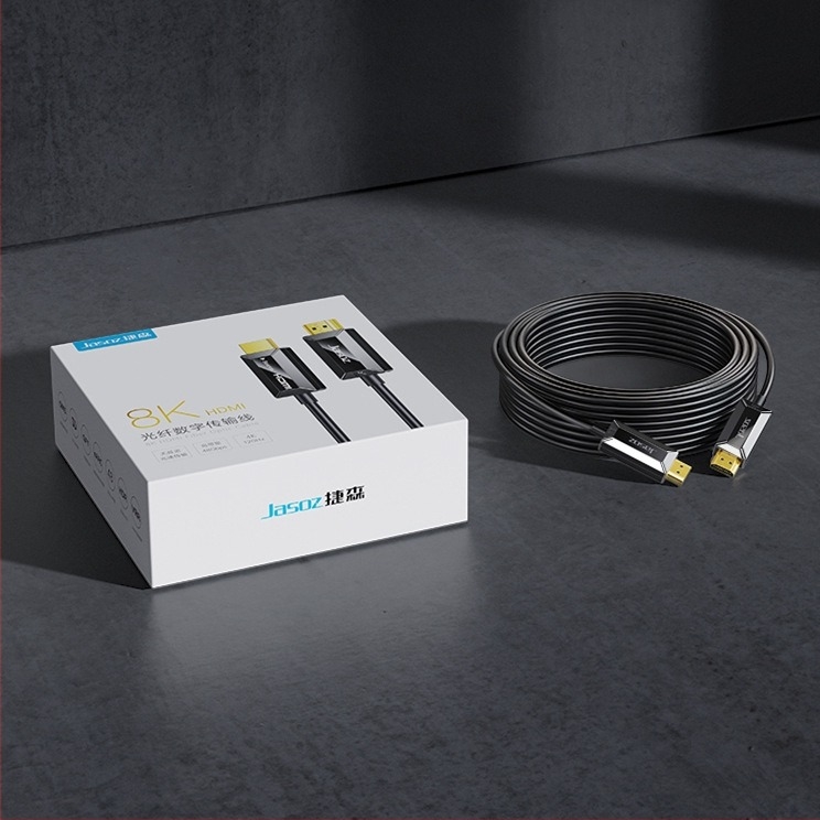 Cablu HDMI din fibra opticǎ, HDMI 2.1, suport 8K, conectori placati cu aur, lungimi până la 50 m
