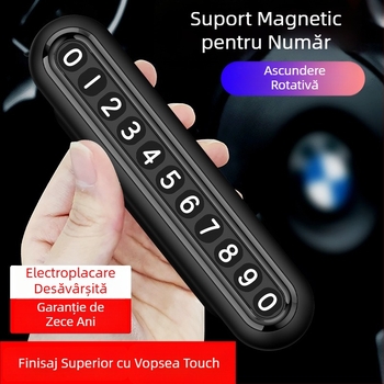 Placă temporară de parcare, fixare magnetică, model X07, material plastic, origine Shenzhen, imprimare logo disponibil