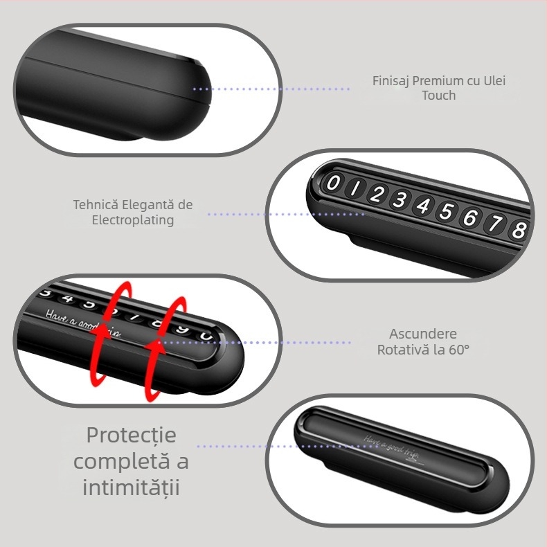 Placă temporară de parcare, fixare magnetică, model X07, material plastic, origine Shenzhen, imprimare logo disponibil