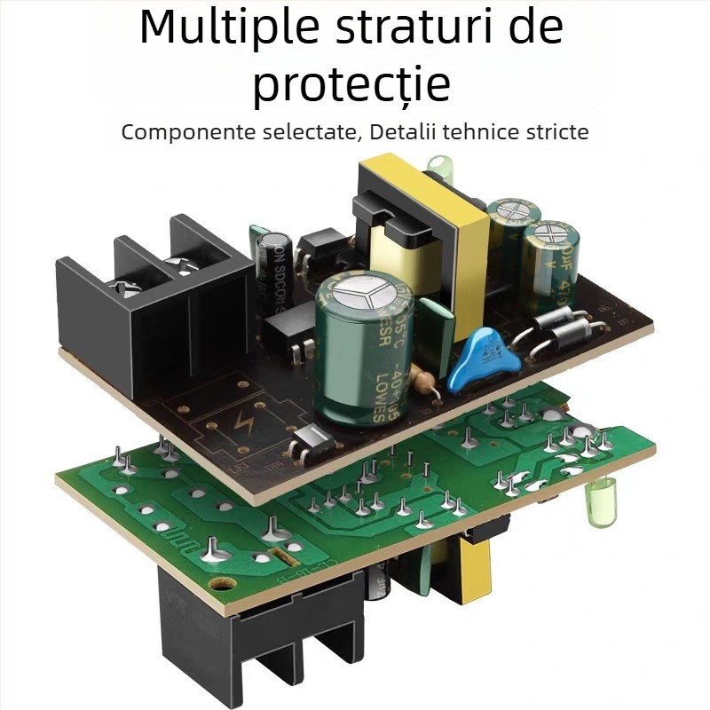 Sursă de alimentare pentru supraveghere exterior, 12V 2.5A 24W, montaj pe perete, alimentare switching pentru cameră IP HD