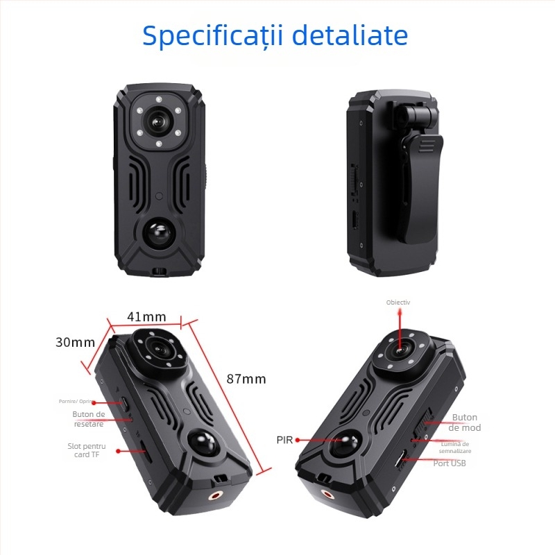 Camere MD37 de acțiune cu IR-CUT, viziune de noapte, Wi-Fi, stocare 8–128GB, carcasă ABS
